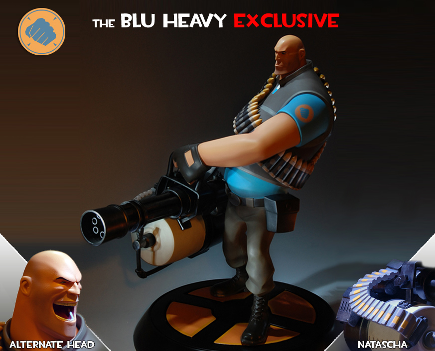 ドバイ選手権 Blue Soldier Team Fortress 2 Gaming Heads Statue