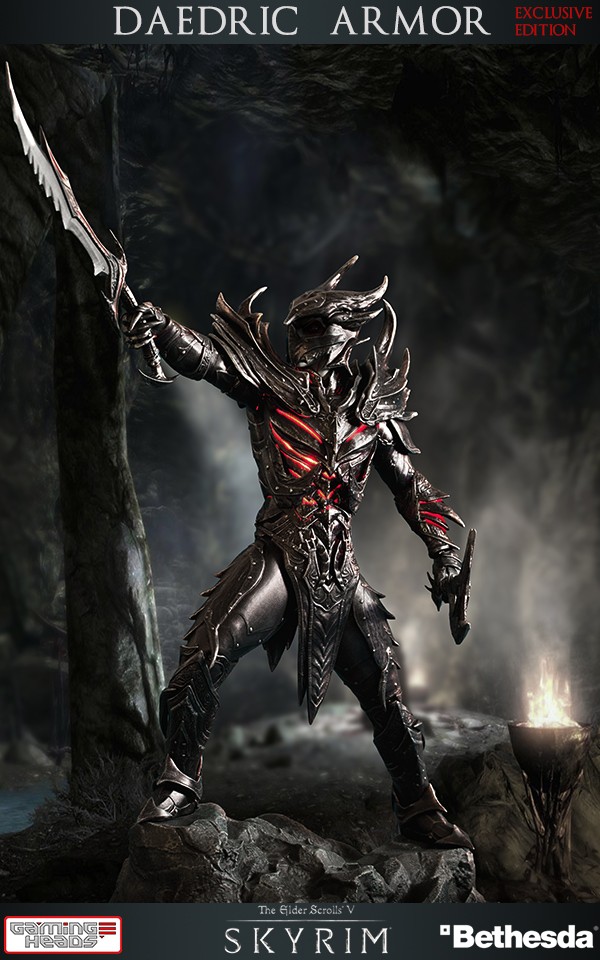 The Elder Scrolls® V Skyrim™ Daedric Armor Exclusive Statue Gaming Heads