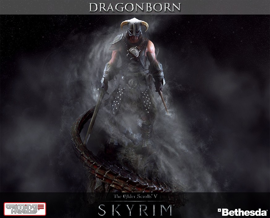 The Elder Scrolls V Skyrim Dragonborn Wall Scroll - 24h delivery
