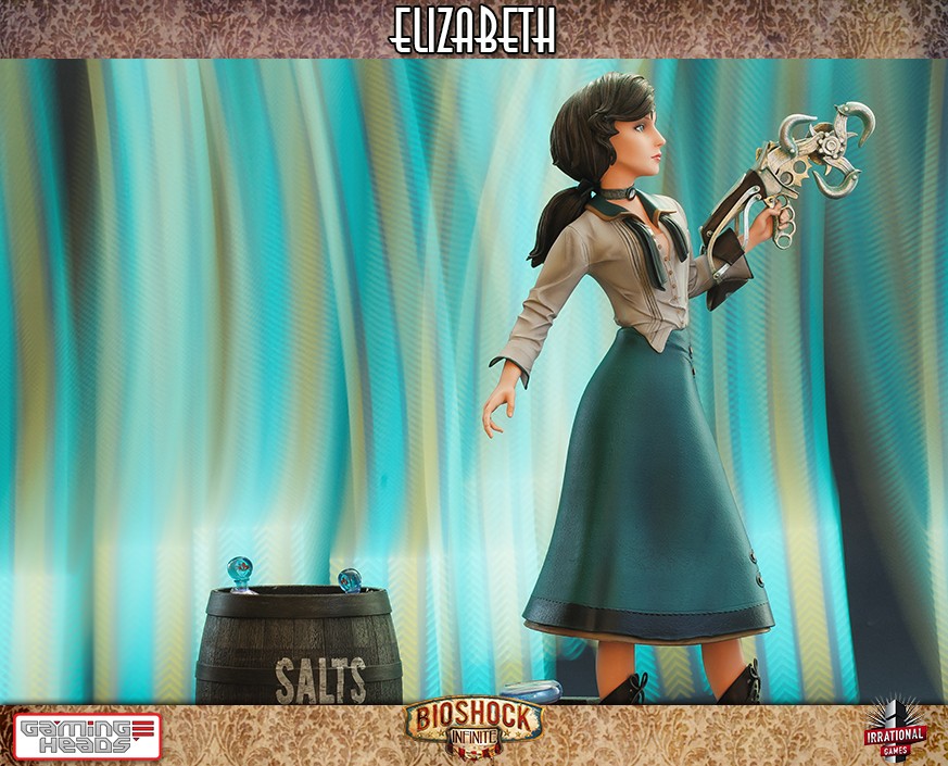 Bioshock Infinite Statue Elizabeth Gaming Heads Game Figure 18 RARE