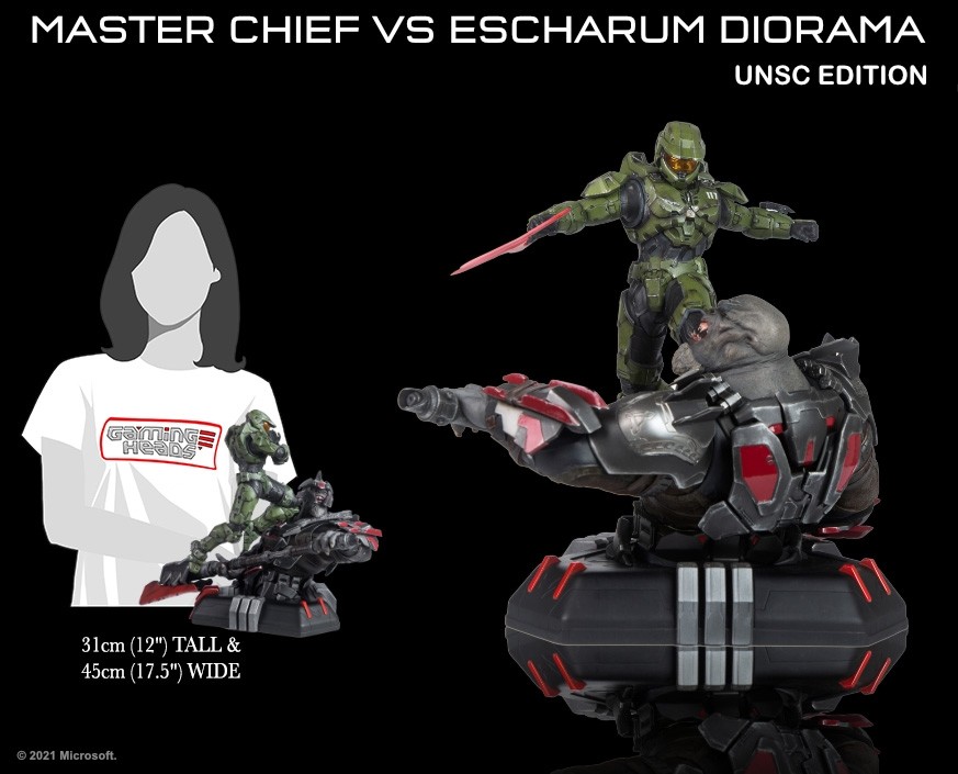 Halo Infinite: Master Chief vs. Escharum (UNSC edition) diorama