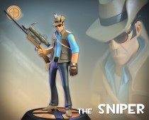 Team Fortress 2: The BLU Sniper Statue