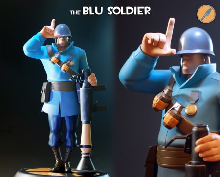 Team Fortress 2: The BLU Soldier Statue