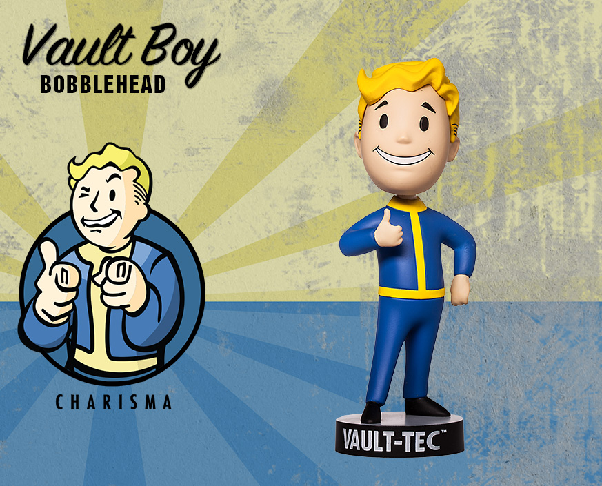 Fallout 4 Vault Boy 111 Bobbleheads Series Two Charisma Licenses Gaming Heads