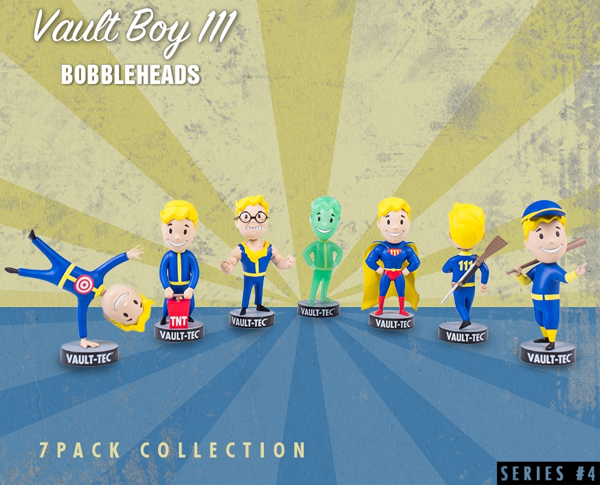 Yellow Gaming Heads Fallout 76 Bobbleheads Series 1 Repair Blue 5 inches Vault-Tec 111 